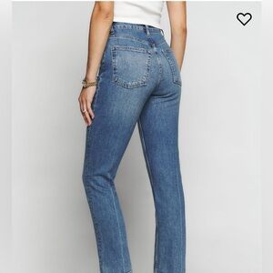 Reformation Size 25 Liza Ultra High Rise Straight Jean Malta